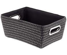 Wenko - Cesta de almacenaje (Talla única), Color Negro