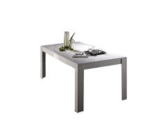 Shiito - Mesa de Comedor - 180 x 90 x 79 cm - Modelo Dama - Mesa de Madera de Salón Perfecta para 6 Comensales - Acabado Brillante y Elegante - Blanco