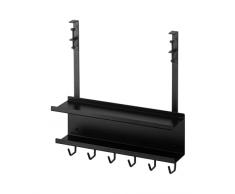 Yamazaki Home Bastidor de Almacenamiento para Cables y enrutadores Debajo del Escritorio, tamaño único, Negro