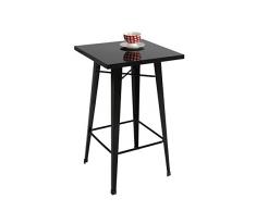 Kit Closet 5020519030 - mesa alta para taburete de metal, negro, 100 x 60 x 60