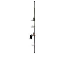 Gelco Design Style Etagere Columna de Ducha telescópica, Acero Inoxidable, Acero Inoxidable, Cepillo, 21 x 21 x 250 cm