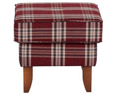 Max Winzer 2960-5100-2077423-F07 Taburete, Madera, Textil, Rojo, Breite x Tiefe x Höhe: 55 x 55 x 49 cm