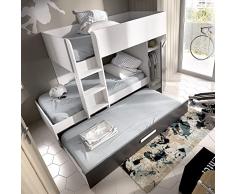 Rimobel TOM Litera, Melamina, Blanco, Doble