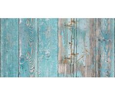 Vilber Wood.2946 DU 03 40X78 Alfombra, Vinilo, Azul, 40 x 78 x 0.22 cm