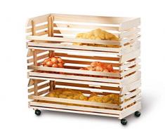 Inter Link Mr. Potato 60100450 Carro de Cocina, Natural, 79 x 30 x 80H cm