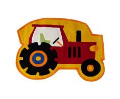 Premier Housewares – Kids Alfombra de Tractor, algodón, Rojo