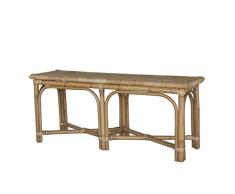 Chillvert KCHBN201 Banco Pie de Cama Descalzador en Ratán Parma 110x30x45 cm con Asiento en Correas de Caña Mimbre Fabricado con Fibras Naturales Peso Ligero y Material Resistente, Mediano