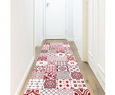 VINILIKO, Alfombra de vinilo, Lisboa, Rojo, 80x300 cm