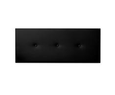 Duérmete Online Cabecero Premium Acolchado Modelo Milán | Tapizado en Polipiel de Alta Gama-Incluye Herrajes y Tornillería, Madera, Negro, 190 x 60 cm (Cama 180)