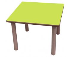 Mobeduc Mesa Infantil Cuadrada 60x60 cm, Verde Manzana, 60 x 60 cm, Talla 1