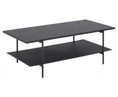 AC Design Furniture Augusta Mesa de Centro, Madera Metal, Negro, H: 40 x B: 115 x T: 60 cm