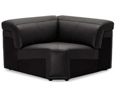 Ibbe Design Sofá Modul Esquina Negro 1 Plaza Alexa Tapizado en Cuero Sillas Sillón de Salón Sala de Estar