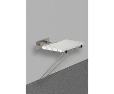 Inconnu Asiento de Ducha de Pared Acero Inoxidable con béqille de Apoyo
