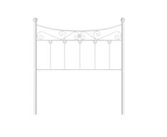 Cama express Cabecero de Forja Coin, Color Blanco, Medida: 105 cm