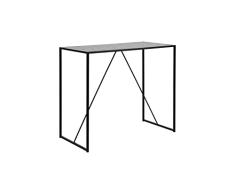 AC Design Furniture Jörn Mesa Alta, Metal, Negro, H: 105 x B: 120 x T: 60 cm