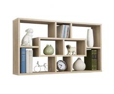 FMD Möbel Estantería de Pared de Madera de Roble, 87 x 48 x 16 cm