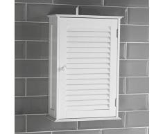 Home Discount Liano Obturador, 1 Puerta Armario de baño montado en la Pared de Almacenamiento, Color Blanco