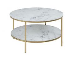 Amazon Brand - Movian Rom - Mesa de centro, 80 x 80 x 45 cm (largo x ancho x alto), blanco
