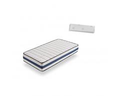 HOGAR24 ES Colchón Viscoelástico Visco-Medicot 90x190 cm + Almohada Viscoelástica 100% Bloque Sólido Desenfundable con Aloe Vera (1x90cm)