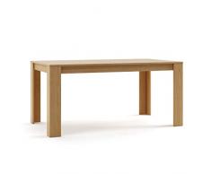 Mc Haus TROTTER - Mesa Comedor Madera Natural salon, Mesa cocina oficina de Diseño Rectangular con patas de madera 160x90x75 cm