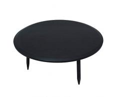 Marca Amazon - Movian Đerdap - Mesa de centro de abedul macizo, 90 x 90 x 40 cm, negro