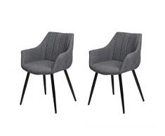 La Silla Española Covadonga Sillón, Telas, Gris, 57cm 58,50cm (Ancho) x 83,50cm (Alto)