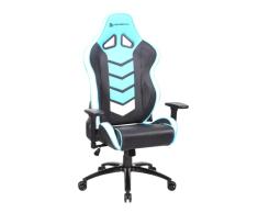 Newskill - Silla Gamer Kaidan, Altura Ajustable, Respaldo Reclinable 180º, Reposabrazos 3D Regulable, PU Transpirable + Carbón, Pistón Gas Clase 4, Hasta 150Kg, Cojín Lumbar y Cervical, Color Azul