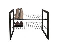 ZONS Justine - Estantería para Zapatos, Color Negro
