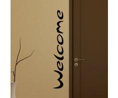 Ambiance-Live Adhesivo Decorativo para Pared Bienvenida para Puerta – 15 x 110 cm. Negro