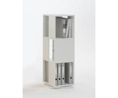 FMD furniture 291-001E, estantería giratoria, en Color Blanco, Dimensiones Aprox. 34 x 108 x 34 cm (BHT), aglomerado Recubierto de Resina de melamina.