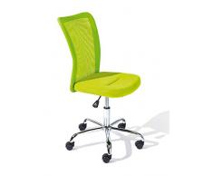 Inter Link Color A20 Silla giratoria Infantil Cubierta metálica Malla Verde 43 x 88-98 x 56 cm, Poliuretano, 43/88 / 56 cm