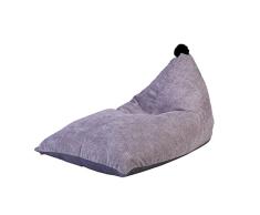 HOME DECO KIDS Puf Aterciopelado Cotele Gris Malo