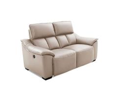 SHIITO - Sofá de 3 Plazas con Función Relax - 102 x 94 x 214 cm - Modelo Sienna - Asientos con Reclinación Eléctrica - Confort y Estilo - Marrón Camel