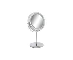 DKD Home Decor Espejo de Aumento con led, Estándar
