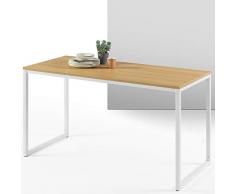 ZINUS Jennifer Modern Studio Collection Soho Comedor Rectangular para Oficina, Mesa de Ordenador, Color Blanco, White, 139.7 x 60.96 x 73.66 cm