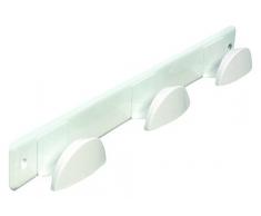 Brinox Perchero Media Luna, Lacado Blanco, 42x5x4.7 cm