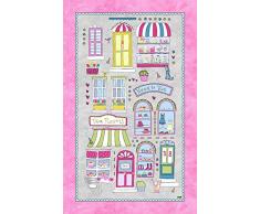 Vilber Kids Little Market Alfombra, Vinilo, Multicolor, 75x120x0.2cm