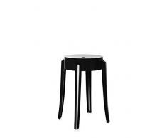 Kartell Charles Ghost Taburete, Negro, 39x46x37 cm, 2 Unidades