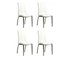 La Silla Española Ourense Silla, Telas, Blanco, 94 cm (Alto) x 43,5 cm (Ancho) x 58 cm (Profundidad)