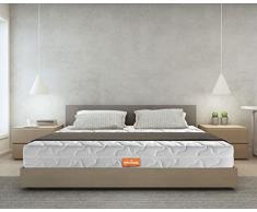 Marcapiuma - Colchón Bio viscoelástico Individual 100x205 alto 21 cm RAINBOW PLUS H3 Firme 5 zonas Ergonómico Memory Antialérgico Funda Silver Antiácaros desenfundable 100% Fabricado en Italia