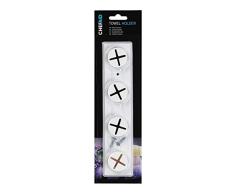 Chef Aid 4 agujeros Soporte toalla de té, color blanco