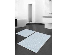 Questo Casa, Base Decorativa, Antideslizante, Juego de tapete de baño Delgado Moderno Lavable de 2 Piezas, Rectangular, Alfombra de baño, Alfombra de baño, 0.9Mc, Pila:4mm, 60x100 Cm, 50x60 Cm