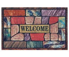 Hanse Home Welcome 4 - Felpudo con diseño 3D (45 x 70 cm, Efecto 3D con Suelo de PVC Antideslizante, para Puerta y para Exteriores, Varios diseños)
