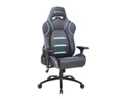 Newskill Silla Gaming Profesional Valkyr, Asiento Microperforado PU Transpirable, Reclinable 180º, Reposabrazos 4D y Altura Regulables, Carga Máxima 150Kg, Cojín Lumbar y Cervical, Azul
