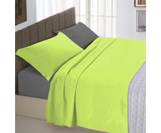 Italian Bed Linen - Juego De Sábanas Gris/Gris Oscuro Cama 135/140 (180 x 300 cm + 120 x 200 cm + 52 x 82 cm)