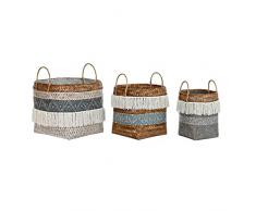 DKD Home Decor Juego de cestas, Estándar
