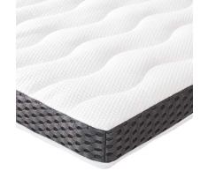 Amazon Basics - Cubrecolchón de espuma con memoria confortable , 7 cm - 90 x 200 cm