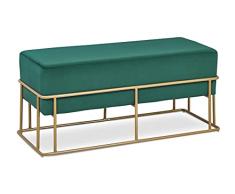 Menzzo Tristan - Pufs y bancs, Terciopelo, Verde, Talla única