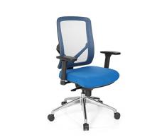 hjh OFFICE Silla de Oficina/Silla giratoria SONIK Tejido de Malla Azul