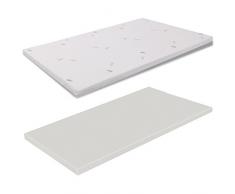 miasuite i sogni italiani Cubrecolchón con Funda Extraíble, Memoria Espuma, Beige, Cuadrado y Medio, 130X200